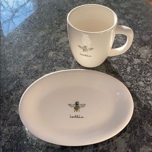 Mug and Plate set - RAE DUNN bumblebee
